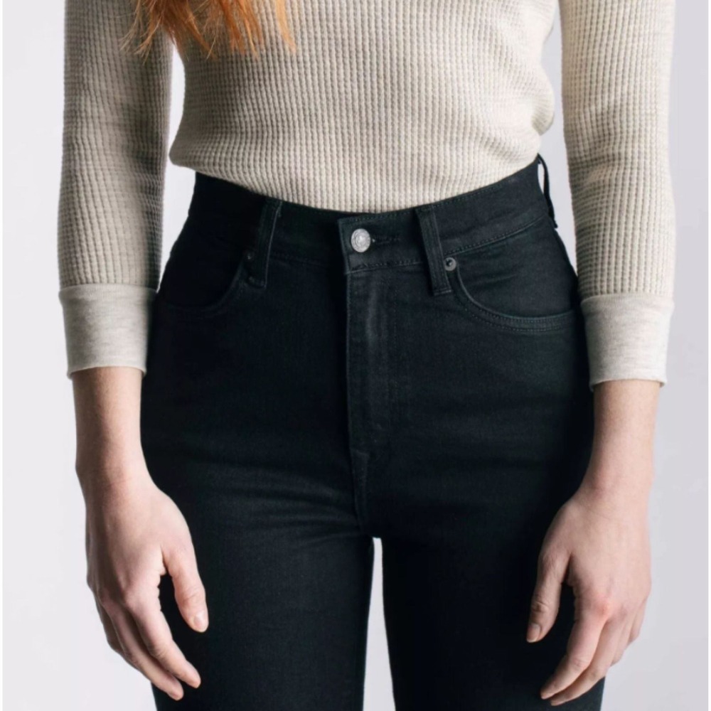Imogene + Willie Elizabeth Jeans Women 25R Black High Rise Skinny Made in USA